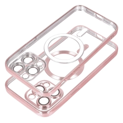 Nakładka MagSafe CHROME iPhone 15 Pro (6,1) różowo-złota