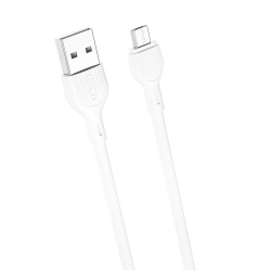 Kabel USB micro 1m biały XO NB200 2.1A