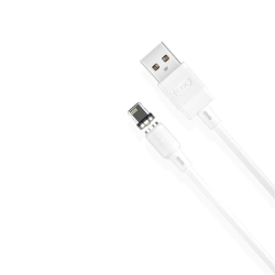 Kabel USB iPhone Lightning 1m biały XO NB187 magnetyczny 2.1A
