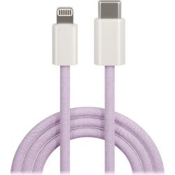 Kabel TYP-C - iPhone Lightning 1m Maxlife MXUC-06 fioletowy nylonowy 20W