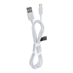 Kabel USB micro 1m biały długi wtyk 8mm