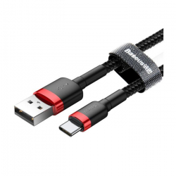 Kabel USB TYP C 0.5m czarno-czerwony BASEUS CATKLF-A91 3A