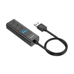 Adapter HUB USB 4xUSB HOCO HB25 czarny