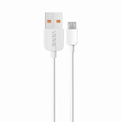 Kabel USB micro 2m biały VIDVIE CB412 2.1A