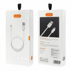 Kabel USB micro 3m biały VIDVIE CB443-3 2.4A