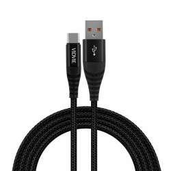 Kabel USB TYP C 1.2m czarny VIDVIE CB491 2.4A