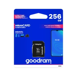 Karta pamięci 256GB micro+adapter CL10 GOODRAM
