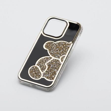 Nakładka Teddy Bear iPhone 16 Pro złoty