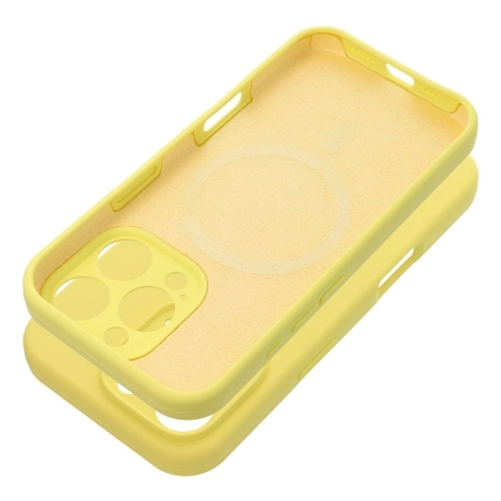 Nakładka Silicon Solid iPhone 16 Pro MagSafe żółta