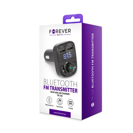 Transmiter FM BT 2xUSB czarny TR-330 Forever