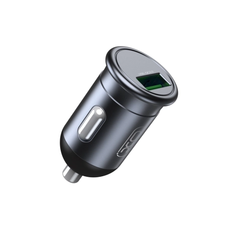 Ładowarka samochodowa 1xUSB 3.0A QC 18W XO CC46 szara