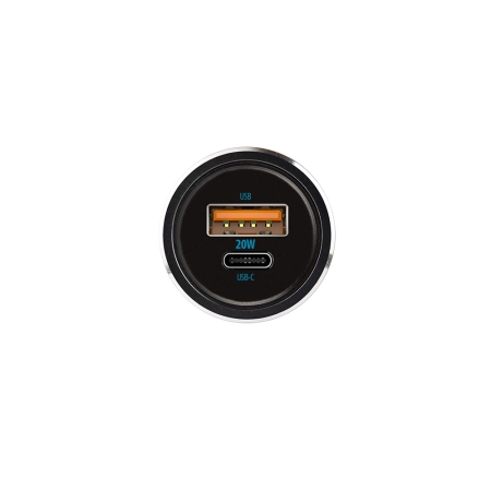 Ładowarka samochodowa USB-C PD + 1xUSB QC 3.0 20W Forever CC-06 czarna