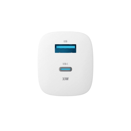 Ładowarka sieciowa USB-C PD 33W + 1xUSB 3.0 QC FOREVER TC-05 GaN biała