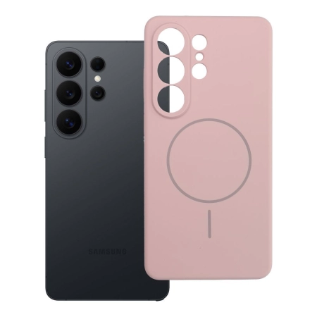 Nakładka Silicon Solid Samsung S26 Ultra MagSafe pudrowy róż