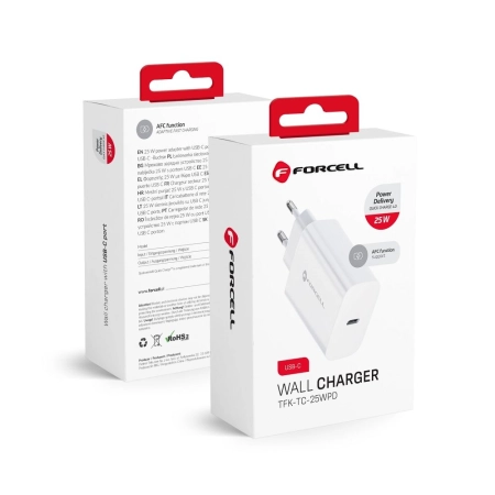 Ładowarka sieciowa USB-C PD 25W Forcell biała