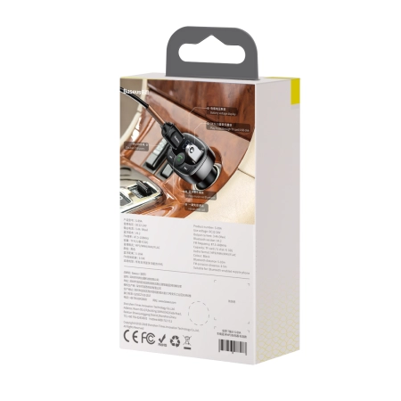 Transmiter FM BT 2xUSB Baseus S-09 CCMT000001 czarny