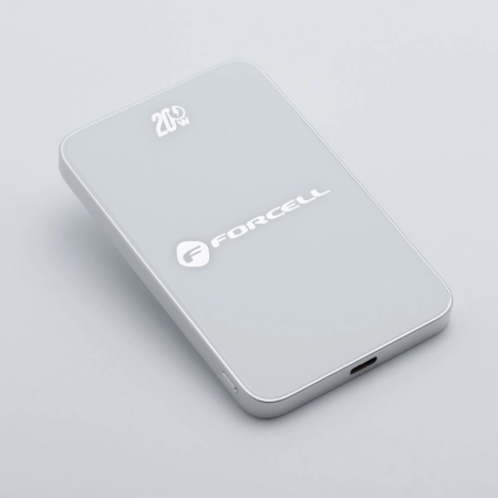 POWER BANK 5000 FORCELL F-Energy F5K8 15W PD QC 4.0 MagSafe biały SuperSlim