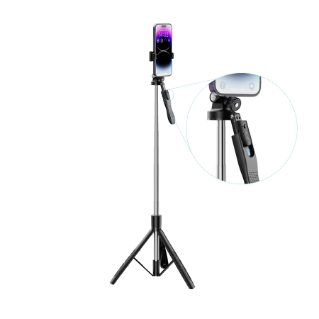Uchwyt selfie BT XO SS15 + tripod 180cm czarny