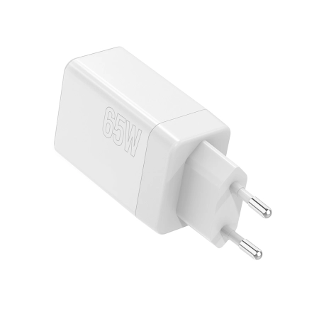 Ładowarka sieciowa 2xUSB-C PD 65W + 1xUSB 3.0 QC Maxlife MXTC-08-65ACC biała