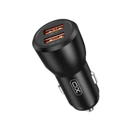 Ładowarka samochowoda 2xUSB 3.0A QC 30W XO CC55 czarna