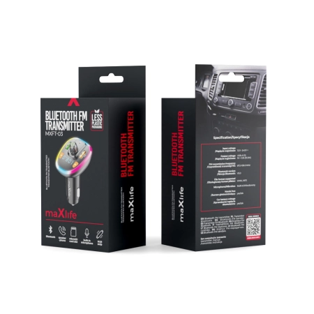Transmiter FM BT 2xUSB 3.1A MXFT-03 Maxlife czarny