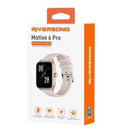 Smartwatch Riversong Motive 6 Pro SW62 różowo-złoty