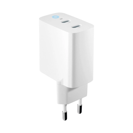 Ładowarka sieciowa 2xUSB-C PD 40W FOREVER TC-06-40CC GaN biała