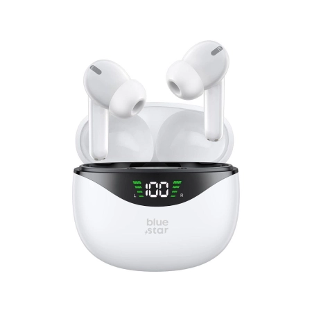 Słuchawki Bluetooth TWS LCD BlueStar T60 białe