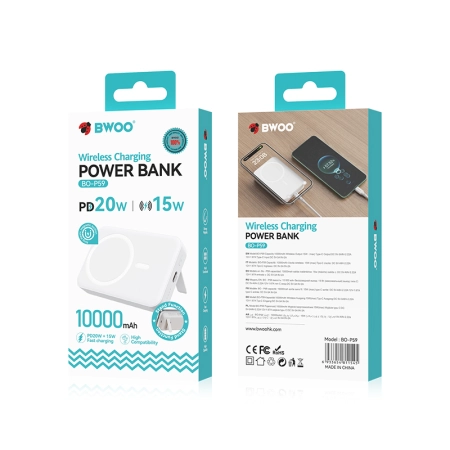 POWER BANK 10000 BWOO BO-P59 20W biały MagSafe
