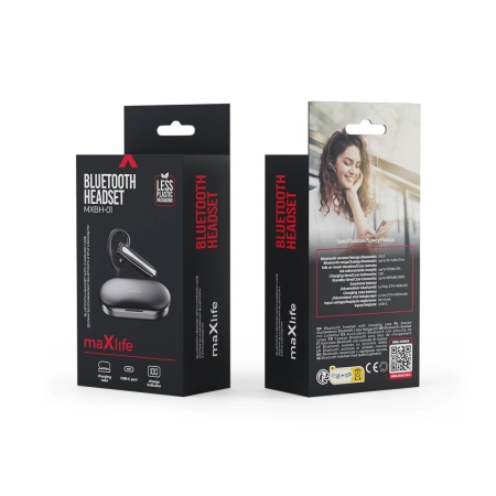 Bluetooth Maxlife MXBH-01 z etui ładującym czarny