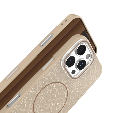 Nakładka Glitter Thin MagSafe iPhone 17 Air (6,6 ) brązowa