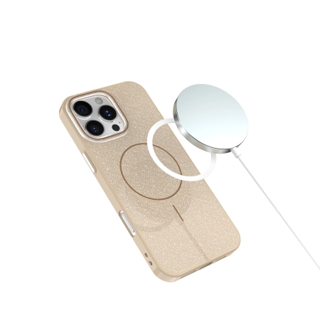 Nakładka Glitter Thin MagSafe iPhone 17 Air (6,6 ) brązowa
