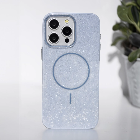 Nakładka Glitter Thin MagSafe iPhone 17 Air (6,6 ) niebieska
