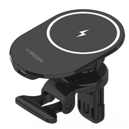 Uchwyt do kratki + ładowanie MagSafe Y38 15W czarny