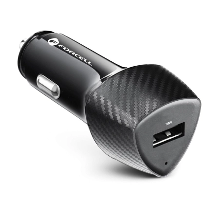 Ładowarka samochodowa 1xUSB 3.0A QC3.0 18W Forcell F-ENERGY CC50-1A czarna