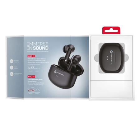 Słuchawki Bluetooth TWS (ANC+ENC) Forcell F-AUDIO Sound czarne