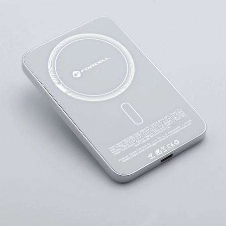 POWER BANK 5000 FORCELL F-Energy F5K8 15W PD QC 4.0 MagSafe biały SuperSlim