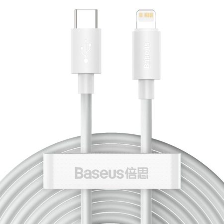 Kabel USB iPhone Lightning 1.5m biały Baseus TZCALZJ-02 2.4A