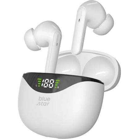 Słuchawki Bluetooth TWS LCD BlueStar T60 białe