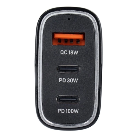 Ładowarka samochodowa 2xUSB-C PD + 1xUSB QC 3.0 138W CC53-2C1A czarna
