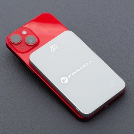 POWER BANK 5000 FORCELL F-Energy F5K8 15W PD QC 4.0 MagSafe biały SuperSlim