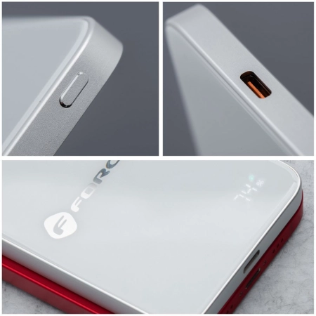 POWER BANK 5000 FORCELL F-Energy F5K8 15W PD QC 4.0 MagSafe biały SuperSlim