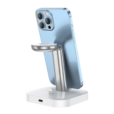 Ładowarka Indukcyjna 3w1 Hoco CW43 15W biała