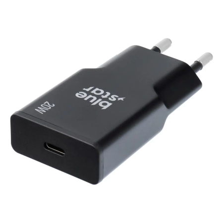 Ładowarka sieciowa 1xUSB-C PD QC4.0 GaN 20W Blue Star Slim TFK-SC-20WPD