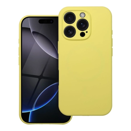 Nakładka Silicon Solid iPhone 16 Pro MagSafe żółta