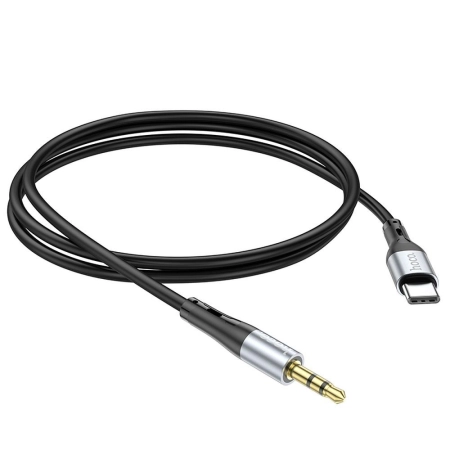 Kabel AUX Jack 3,5mm - Typ C 1m czarny HOCO UPA22