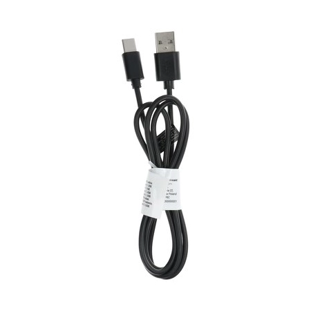 Kabel USB TYP C 1m czarny długi wtyk 8mm