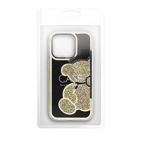 Nakładka Teddy Bear iPhone 16 Pro złoty