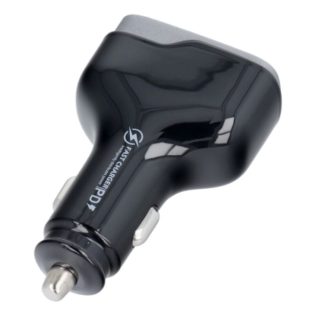 Ładowarka samochodowa 2xUSB-C PD + 1xUSB QC 3.0 138W CC53-2C1A czarna