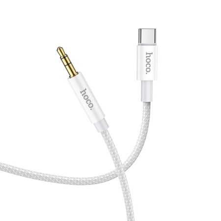 Kabel AUX Jack 3,5mm - TYP C 1m HOCO UPA19 srebrny